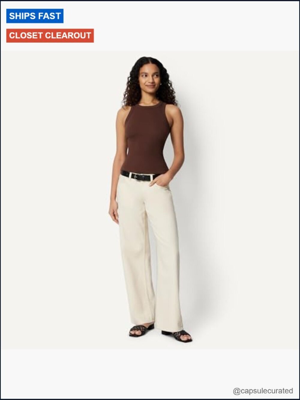 Slim-Fit Ribbed Tank Top - Picture 5 of 6